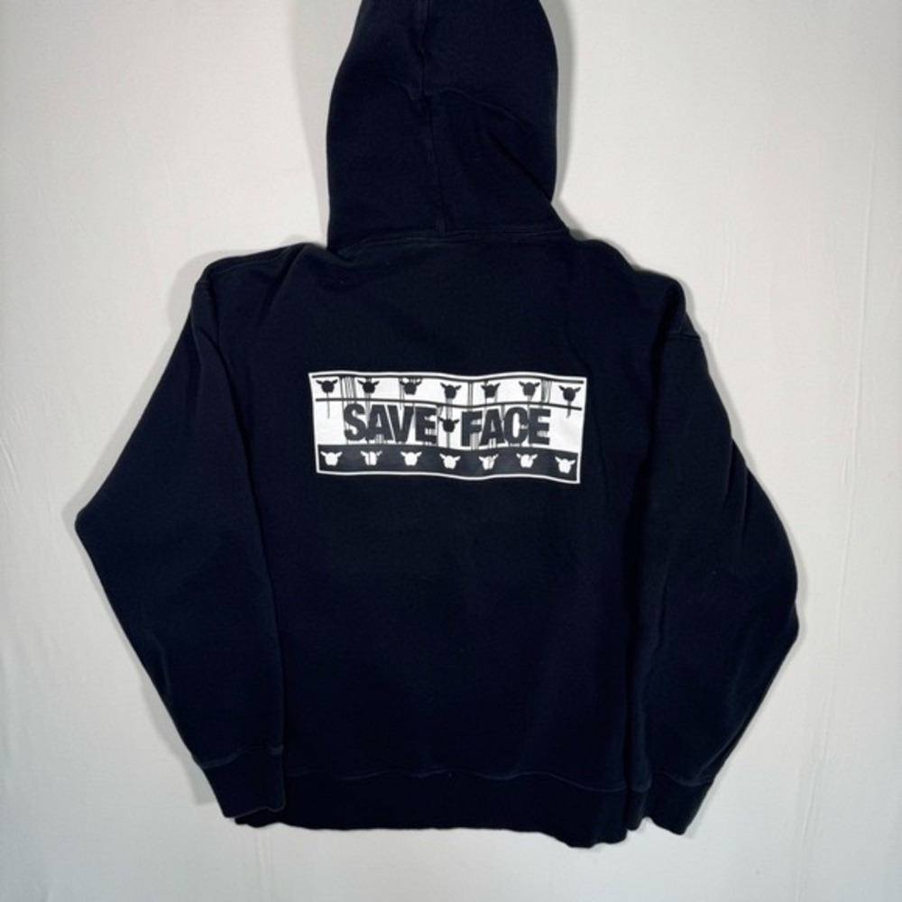Uniqlo UT D'Face Save Face Hoodie M Black Pullover Graphic Streetwear Unisex